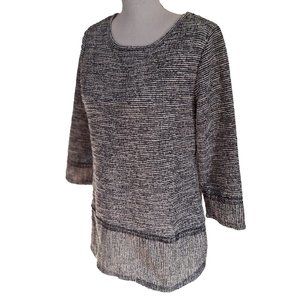 Carolyn Taylor Black and White Hi Low Hem NWOT